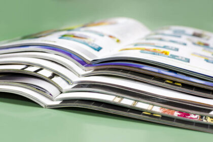 gedrukte marketing materialen