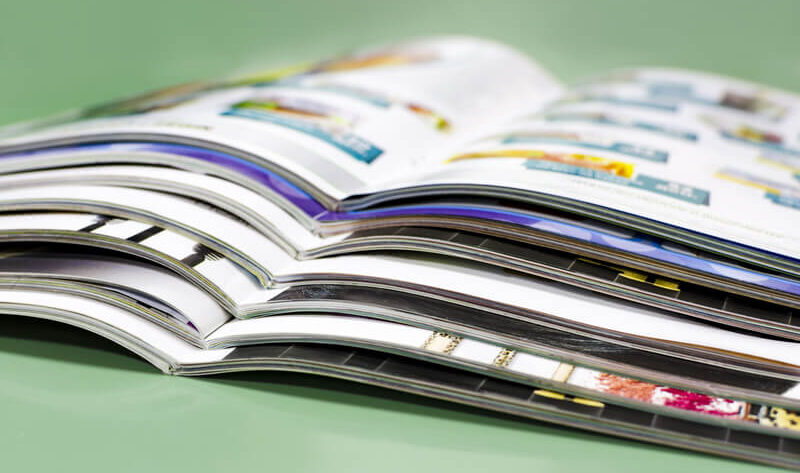 gedrukte marketing materialen