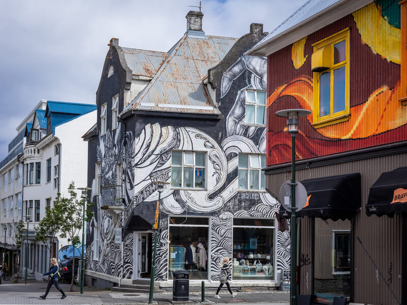 walking in Reykjavik